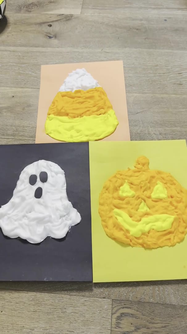 Easy Halloween Puffy Paint Activity + Free Printable Templates