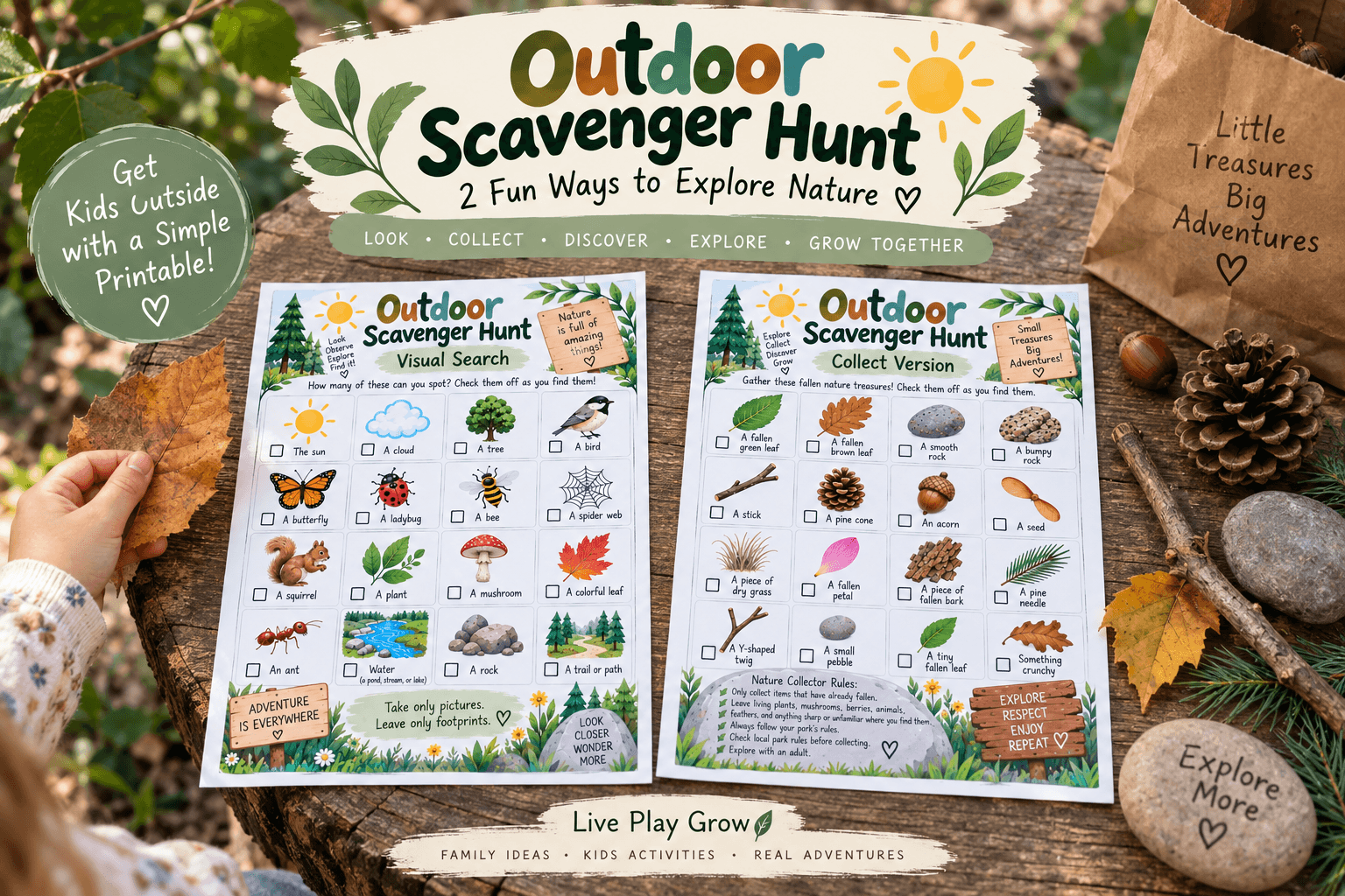 Outdoor Scavenger Hunt for Kids: 2 Fun Ways to Explore Nature