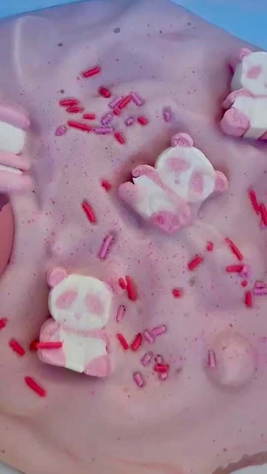 The fluffiest sensory play… and it’s taste-safe ☁️🩷